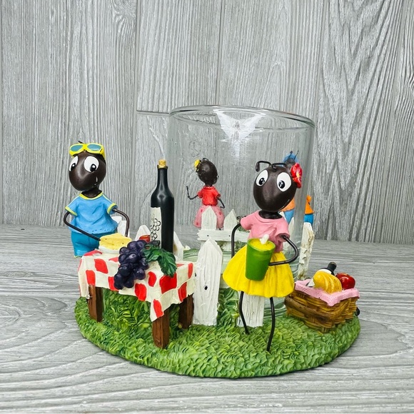 Yankee Candle Picnic Ants Jar Candle Holder spring summer decoration rare - Picture 3 of 13